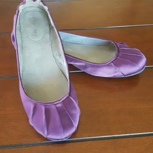 Dessy Group Satin Ballet Flat Wedding Shoes 12