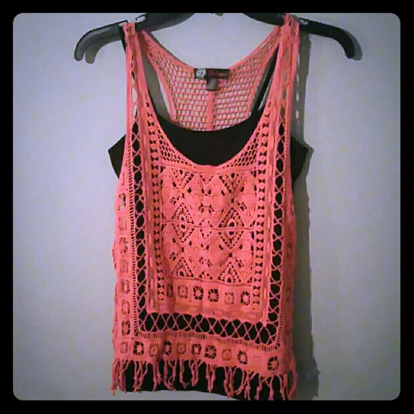 Coral knit shirt