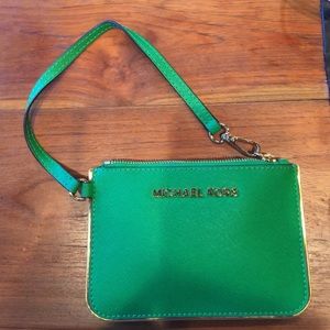 Michael Kors wristlet- green