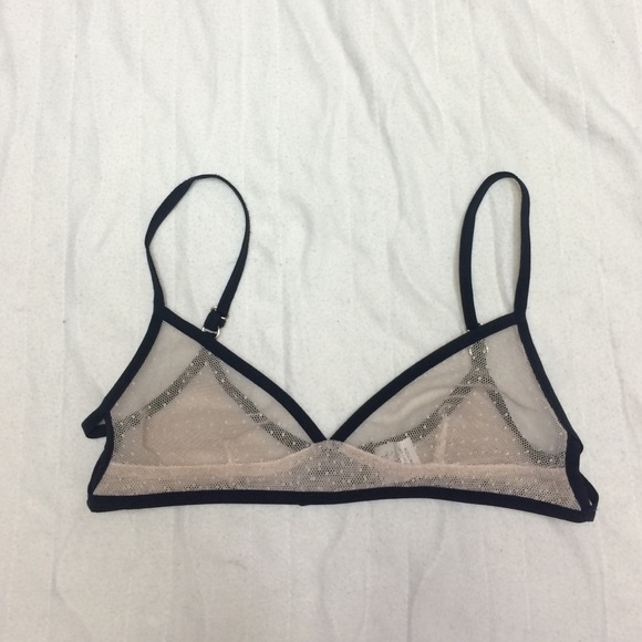 Brandy Melville blush polka dot bralette