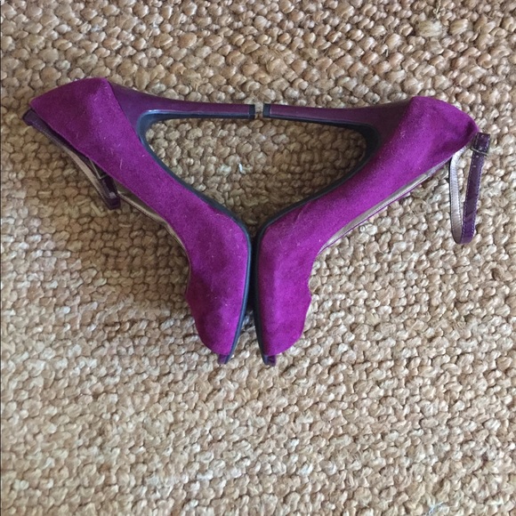 🎉❤️HOST PICK🎉 BCBGENERATION BRAND 💯 LEATHER SUEDE HIGH HEELS OPEN TOE PUMPS - Picture 9 of 10