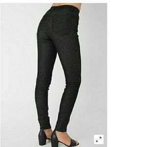 American Apparel Black Marble Pencil Jeans