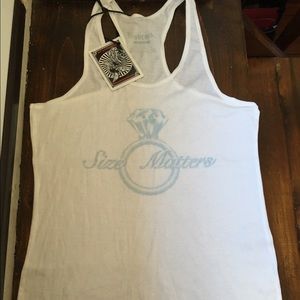 Engagement tank top (size matters graphic)