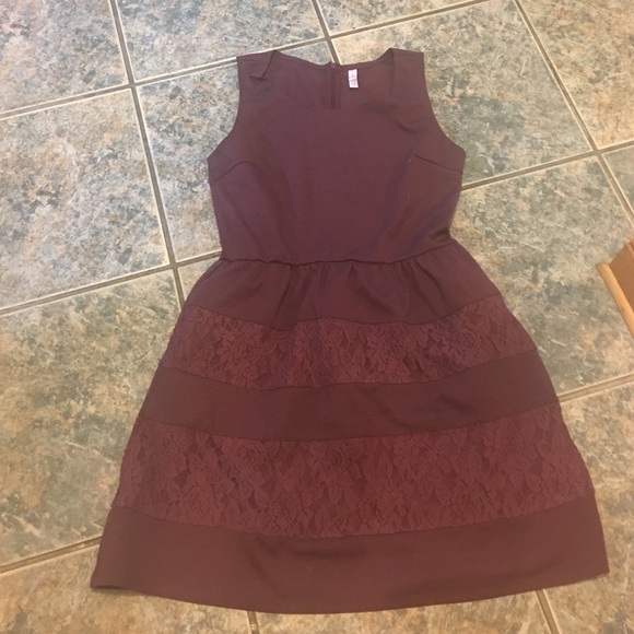 Maroon Cotton Dress - Picture 1 of 2