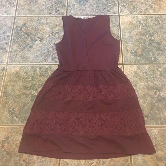 Maroon Cotton Dress - Picture 2 of 2