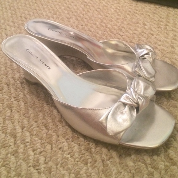 Tiara Silver 2 inch Heels (Size 8.5M)