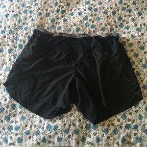 Lululemon black running shorts