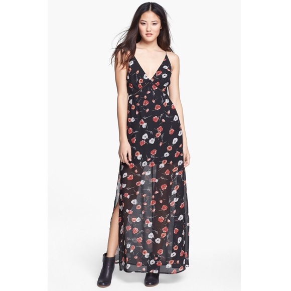 Like Mynded Chateau Silk Maxi Dress
