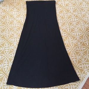 J. Crew Classic Black Strapless Dress