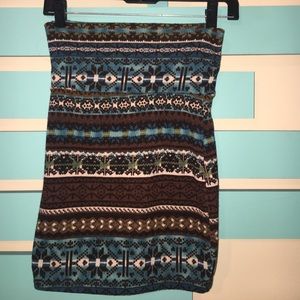 Tight winter mini skirt