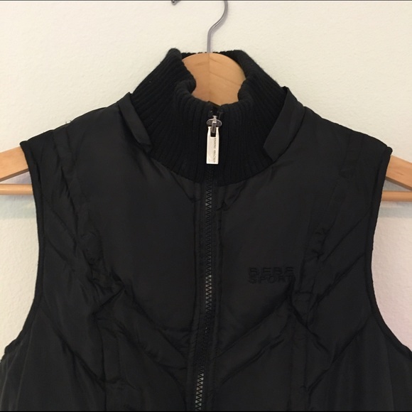 Black Bebe puffer vest
