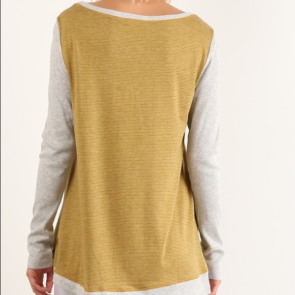 Mustard & Gray Long Sleeve Top - Picture 4 of 4