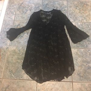 Black mesh tunic