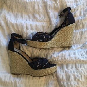 Navy blue wedges
