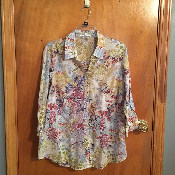 Coldwater Creek floral button up