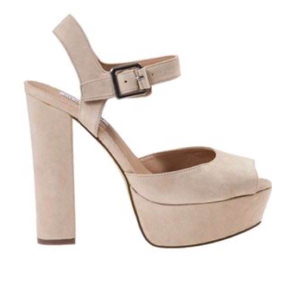 Steve Madden Nude Suede Heels