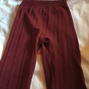 maroon leggings