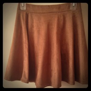 Faux suede skirt