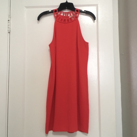 Coral Shift Dress