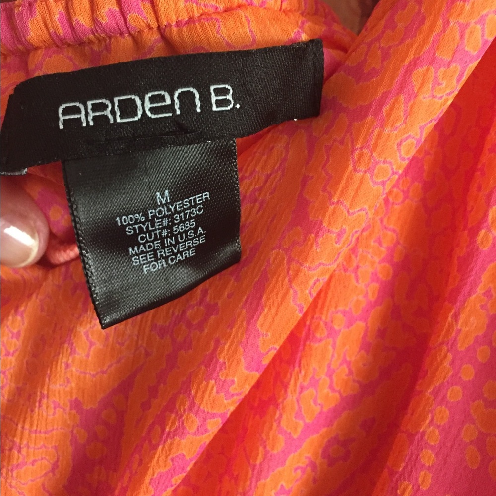 ARDEN B PINK FLORAL HALTER MIDI DRESS USA M - Picture 5 of 9