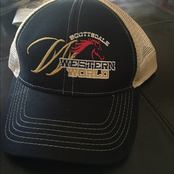 Blue with white mesh ball cap