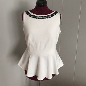 Bisou Bisou jeweled neck top