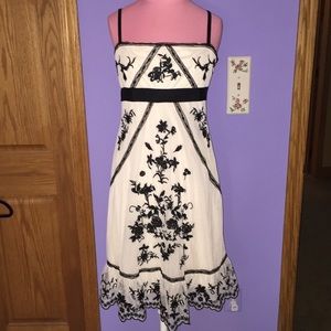 BCBG Black and White Tulle Dress