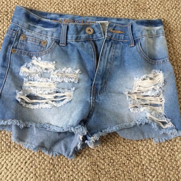 Distressed Denim Shorts