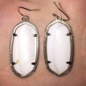 White Kendra Scott earrings