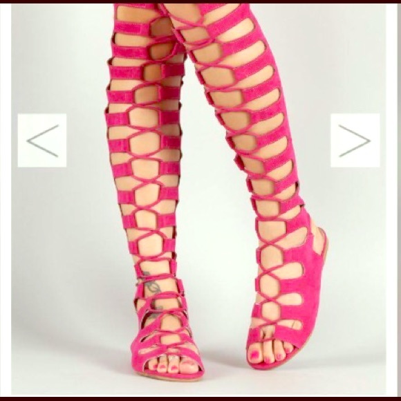 Bombshell thigh high gladiator sandals 😍💕