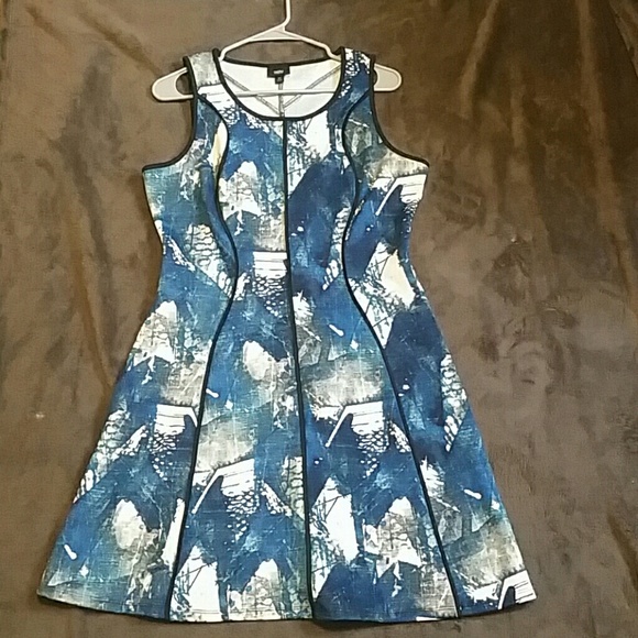 Blue patterned dress