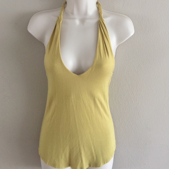 Adorable pale green BCBG halter top