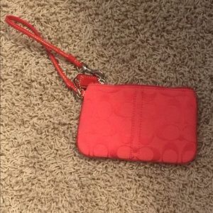 Red Coach Wristlet