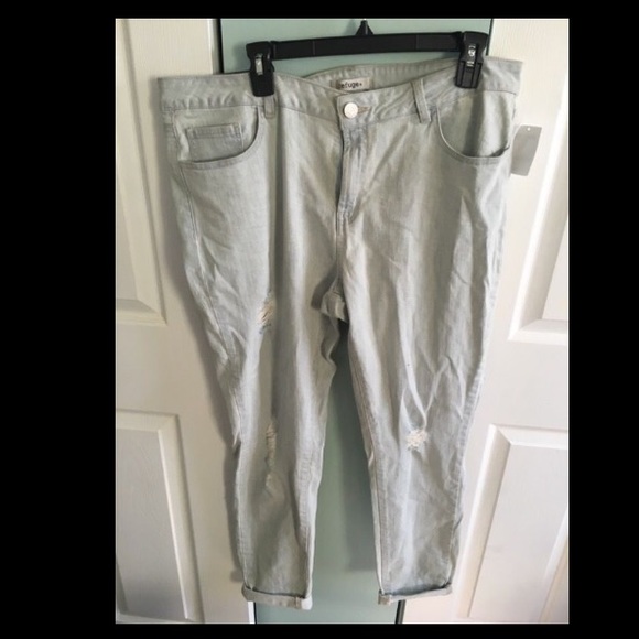 Plus size skinny boyfriend Jeans