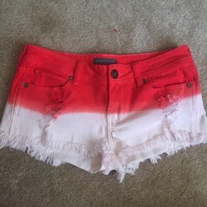 Kendall & Kylie two toned denim shorts