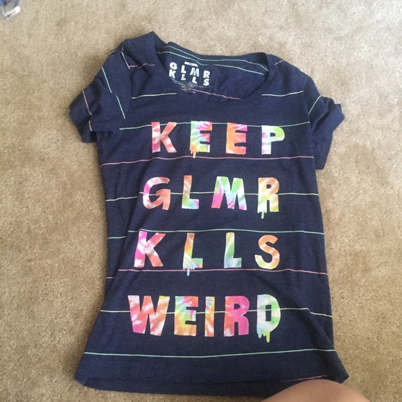 KEEP GLAMOUR KILLS WEIRD Tshirt size small - Picture 1 of 2