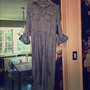 Maeve midi drawstring shirt dress from Anthro