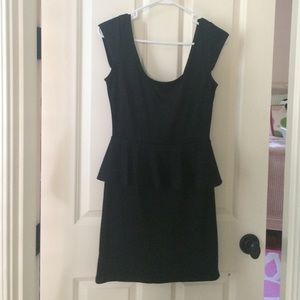 Black peplum dress