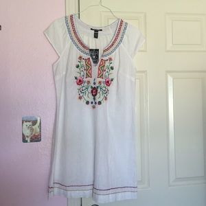 Lucky Brand White Embroidered Dress