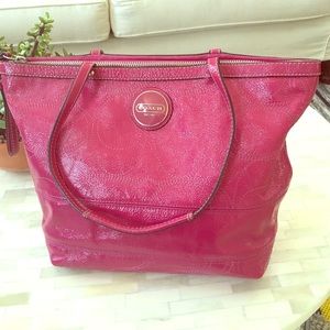 Berry colored Coach Bag