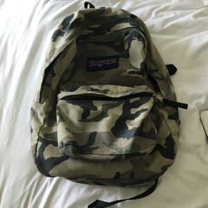 camo jansport backpack