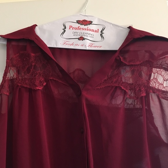 Sheer Button Down Tank - Picture 2 of 2