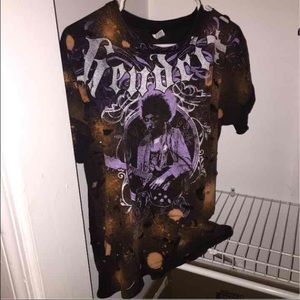 Jimi Hendrix distressed bleached tee