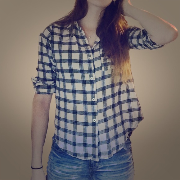 Forever 21 Plaid Button down