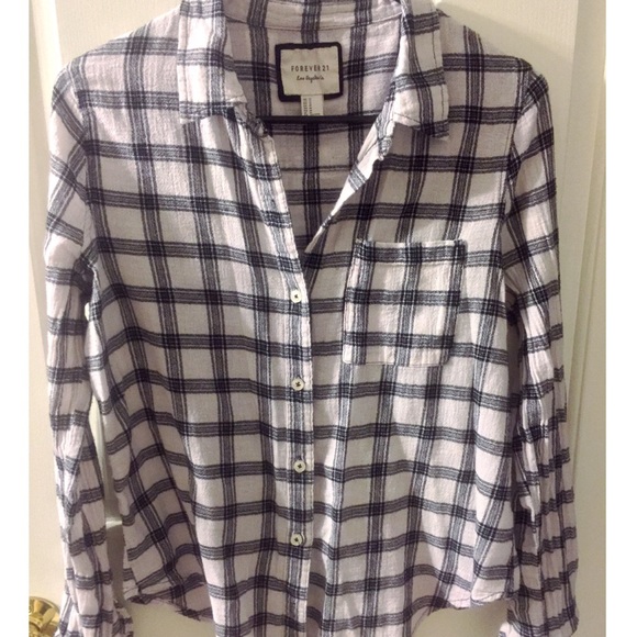 Forever 21 Plaid Button down - Picture 2 of 3