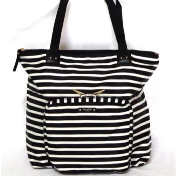 kate spade Handbags - Kate Spade "All Play No Work" Stripe Tote Bag