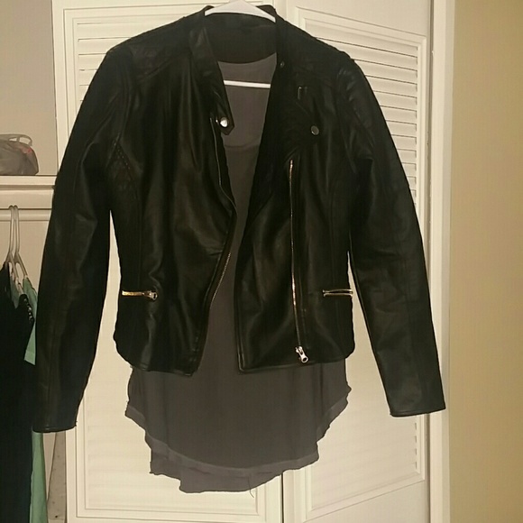 Faux Leather Moto Jacket