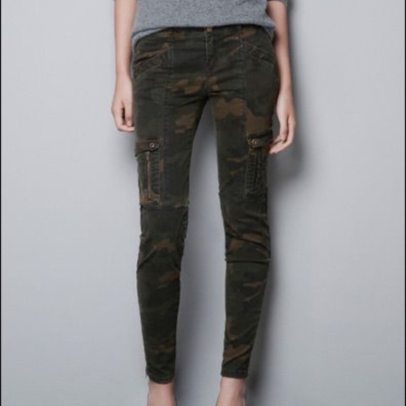 Zara camo skinny jeans
