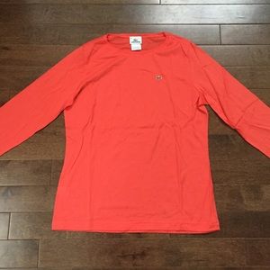 Orange long sleeve cotton Lacoste shirt