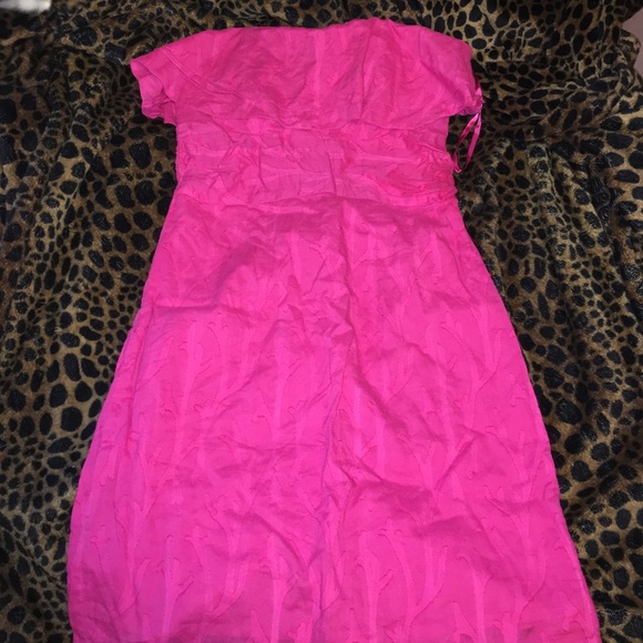 Pink strapless dress